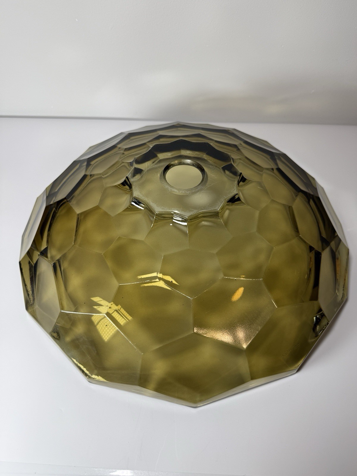 Kohler Briolette K-2373-TG7 17.5” Faceted Glass Vessel Sink Tea Green