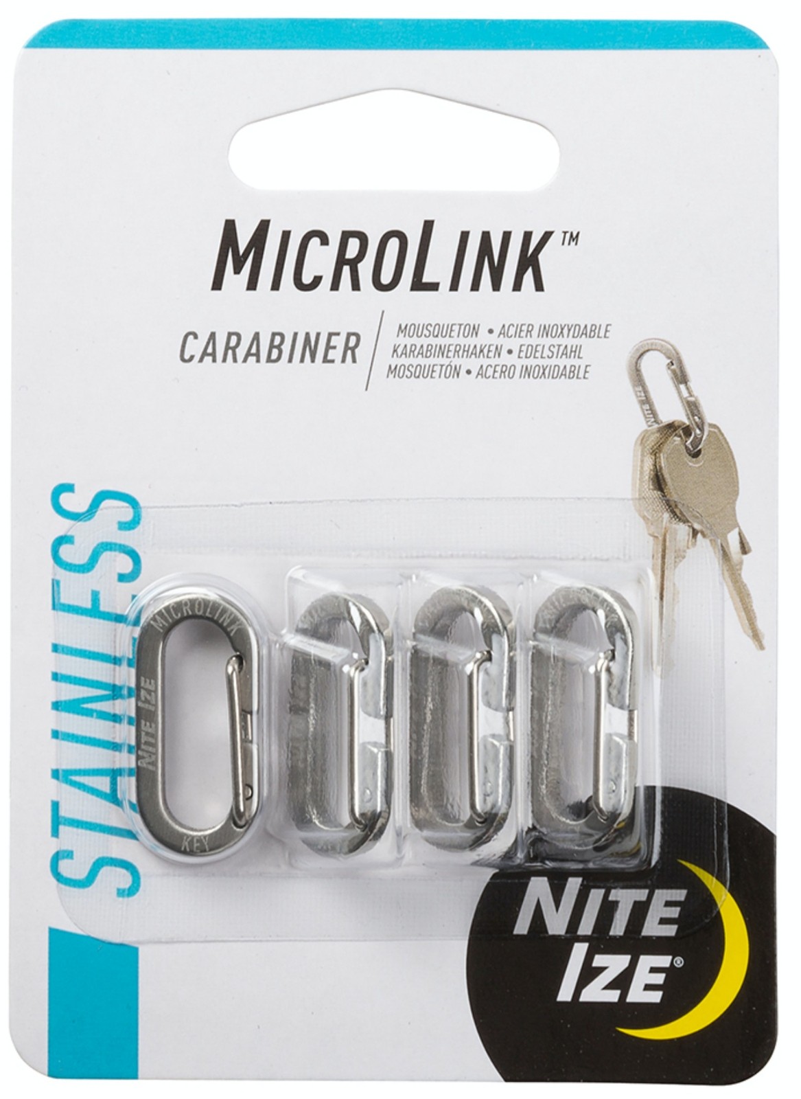 Nite Ize 4-Pack MicroLink Stainless Steel Carabiner