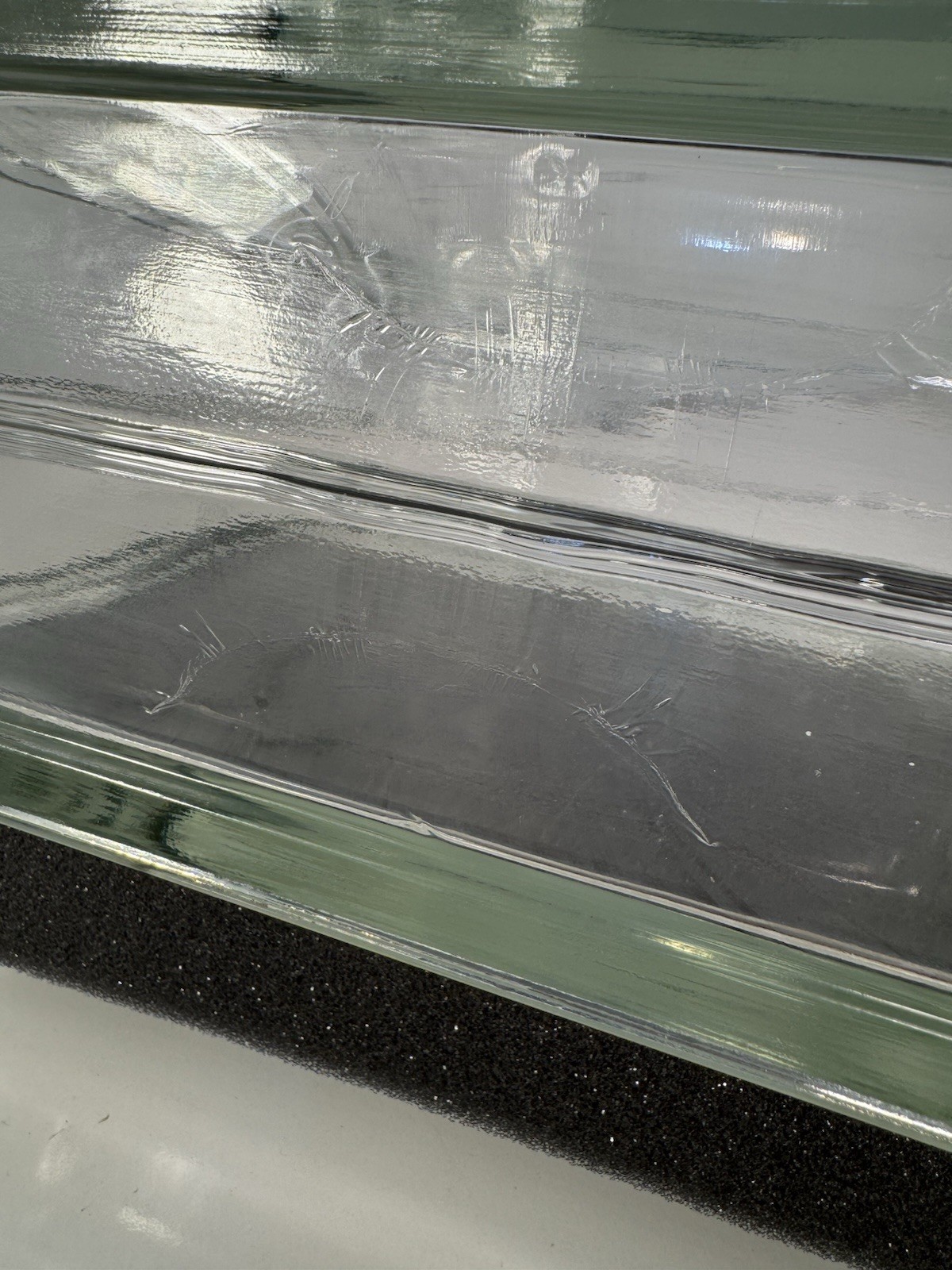 Vintage Glass Block 7.75 X7.75 X3.8 Very Thick and Heavy Made In Germany