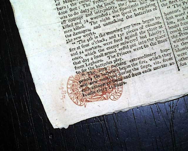 REVOLUTIONARY WAR ENDING EVENTS American Independence Peace ? 1782 Newspaper