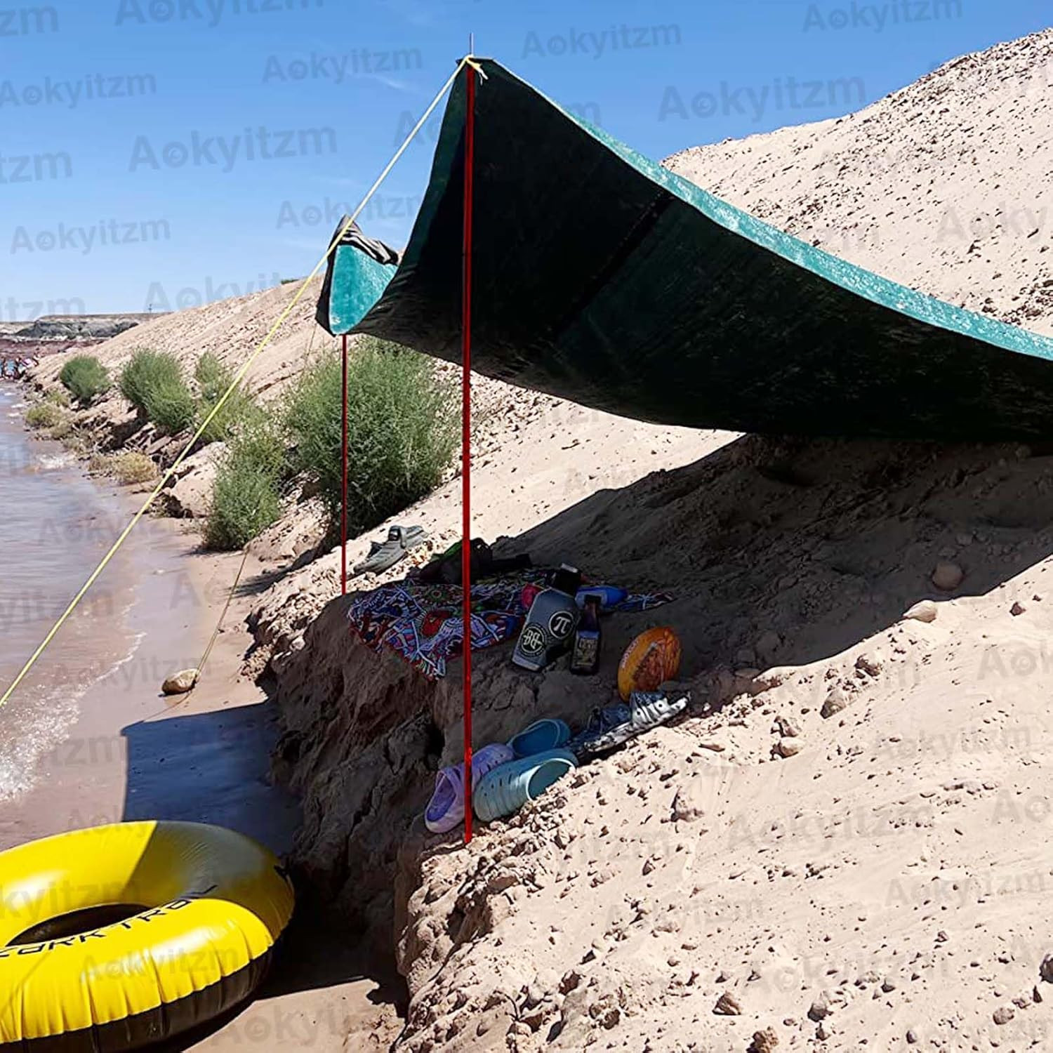 Tent Poles,Adjustable Portable Tent Poles-74.8" Sturdy and Durable Rustproof Thi