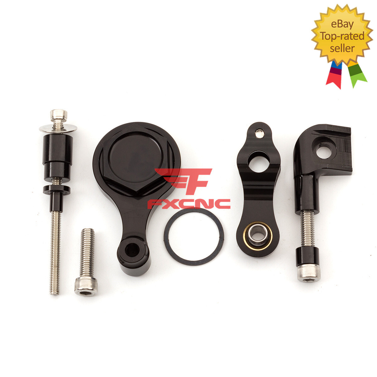 For YZF R6 2006-2020 Carbon Fiber Steering Damper Bracket Mount Kit Stabilizer