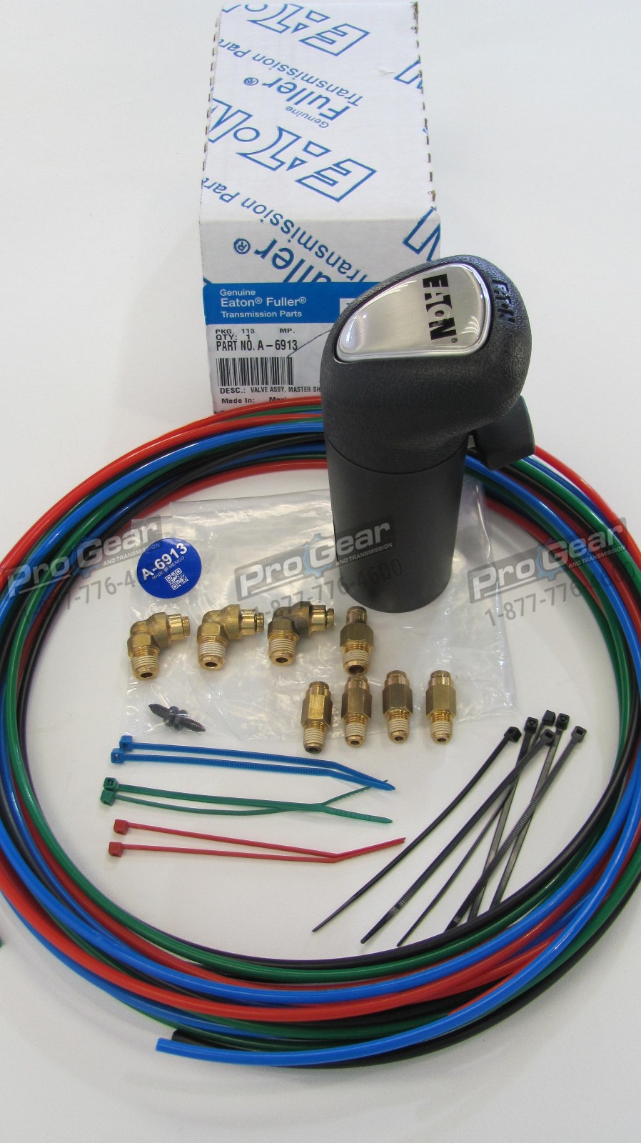 A6913 13 Speed Genuine Eaton Transmission Shift Knob & 4 line air line kit USA