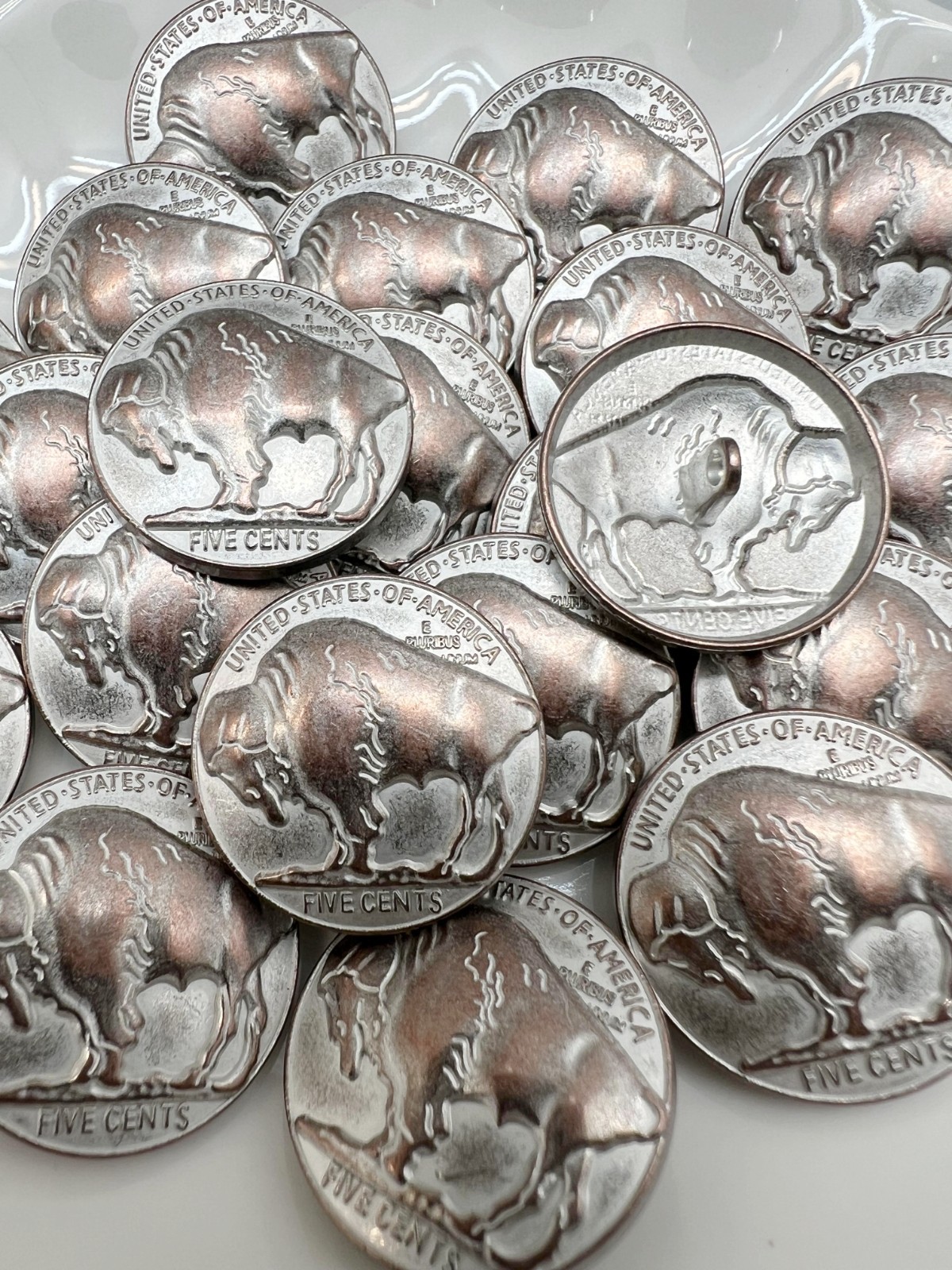 10PC Rustic Red Copper Buffalo Rustic Metal Buttons Shank Buttons 1" 26mm