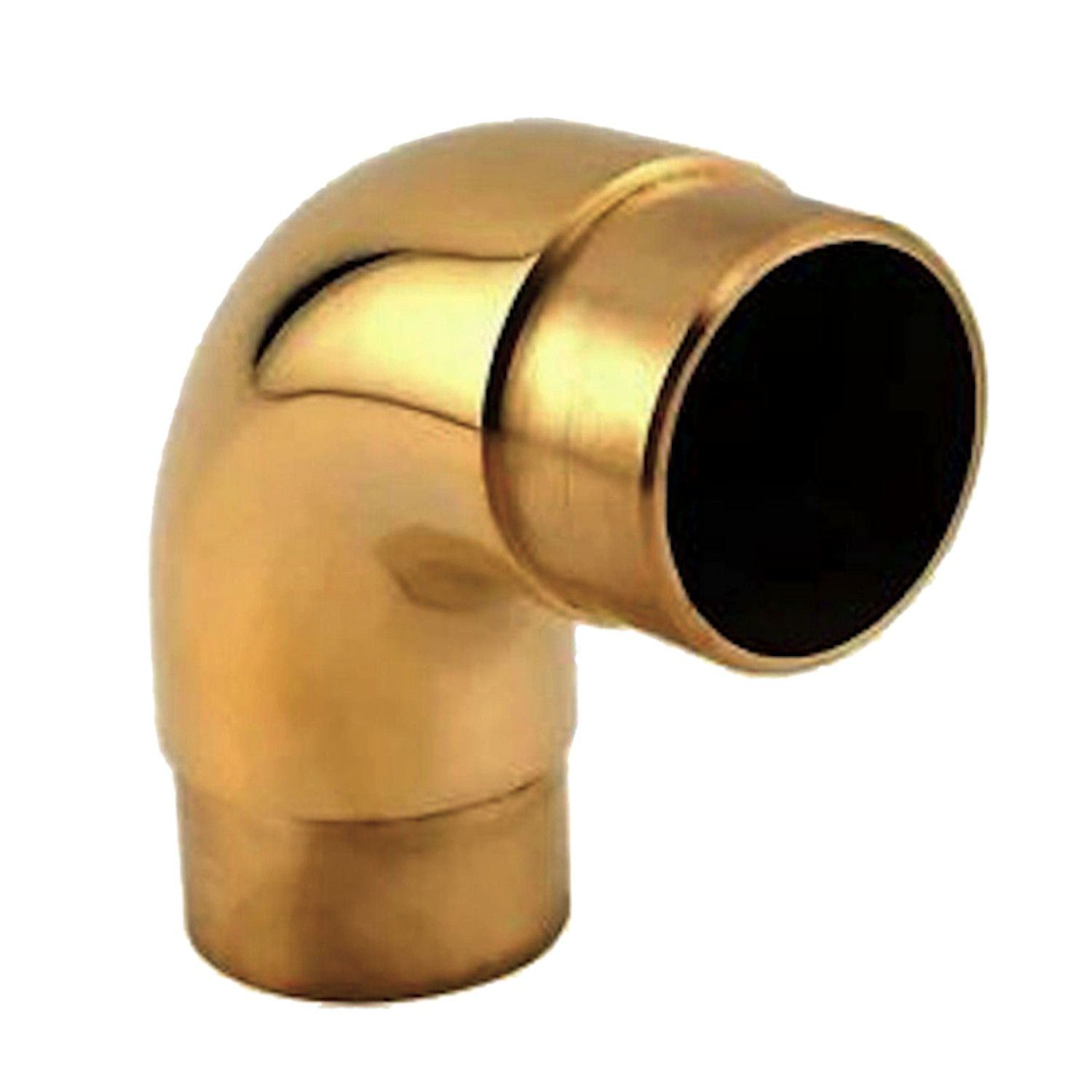 Cast Solid Brass Bar and Foot Rail 90 Degree Angle 2 Inch