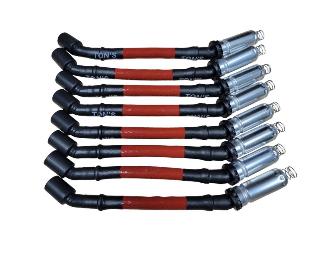 Red Sleeved 11" 10mm Spark Plug Wires Chevy LS1 VORTEC GM LS LSX LQ9 Truck 45*
