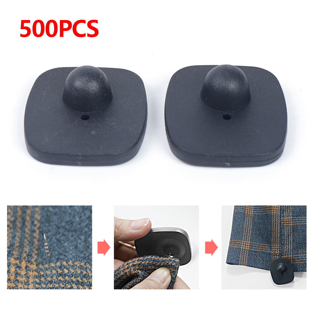 500pcs Checkpoint EAS Retail Security Hard Tags w/ Pins For RF Anti-Theft Alarm