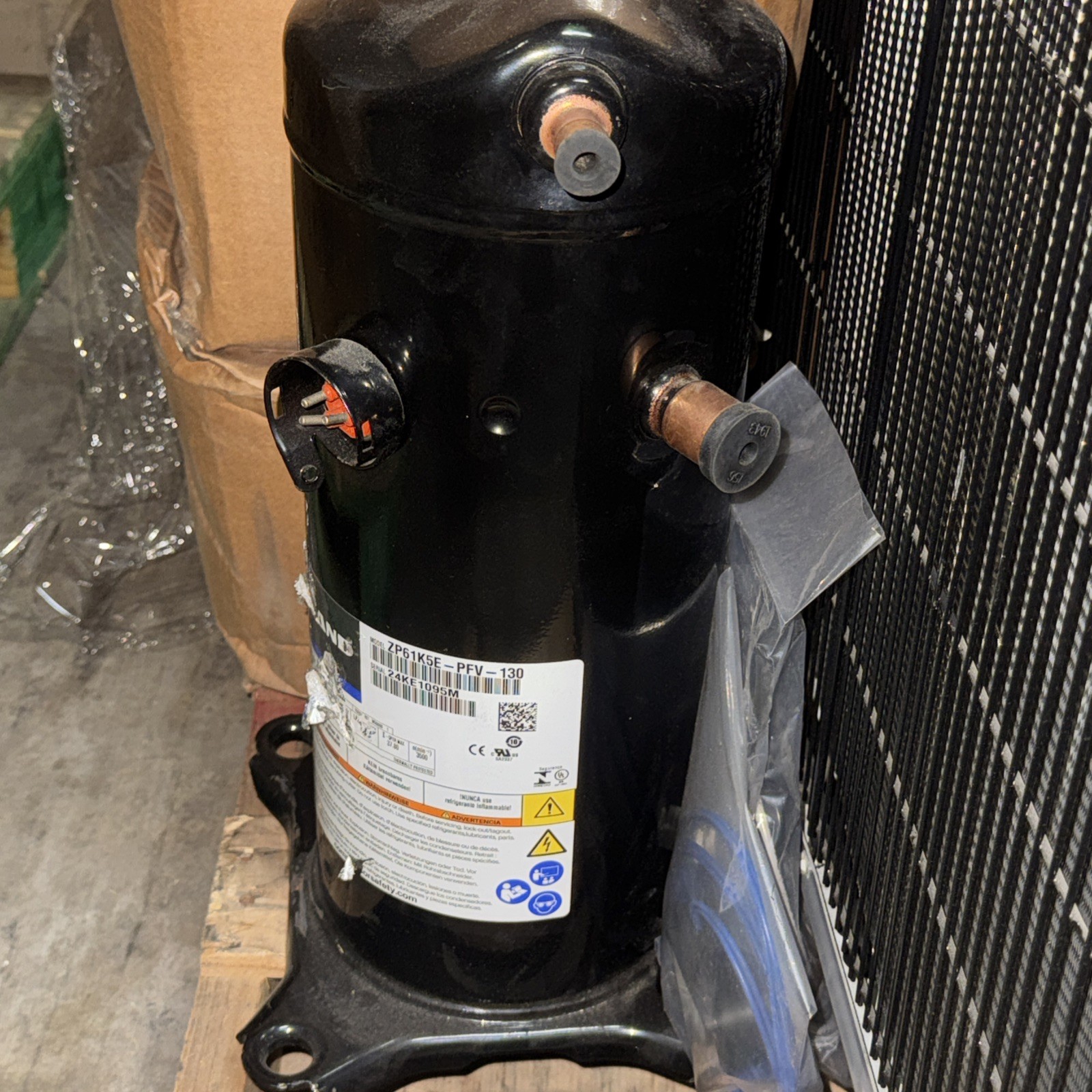 Copeland ZP61K5E-PFV-130 5 Ton A/C Scroll Compressor 230 Volt 1PH