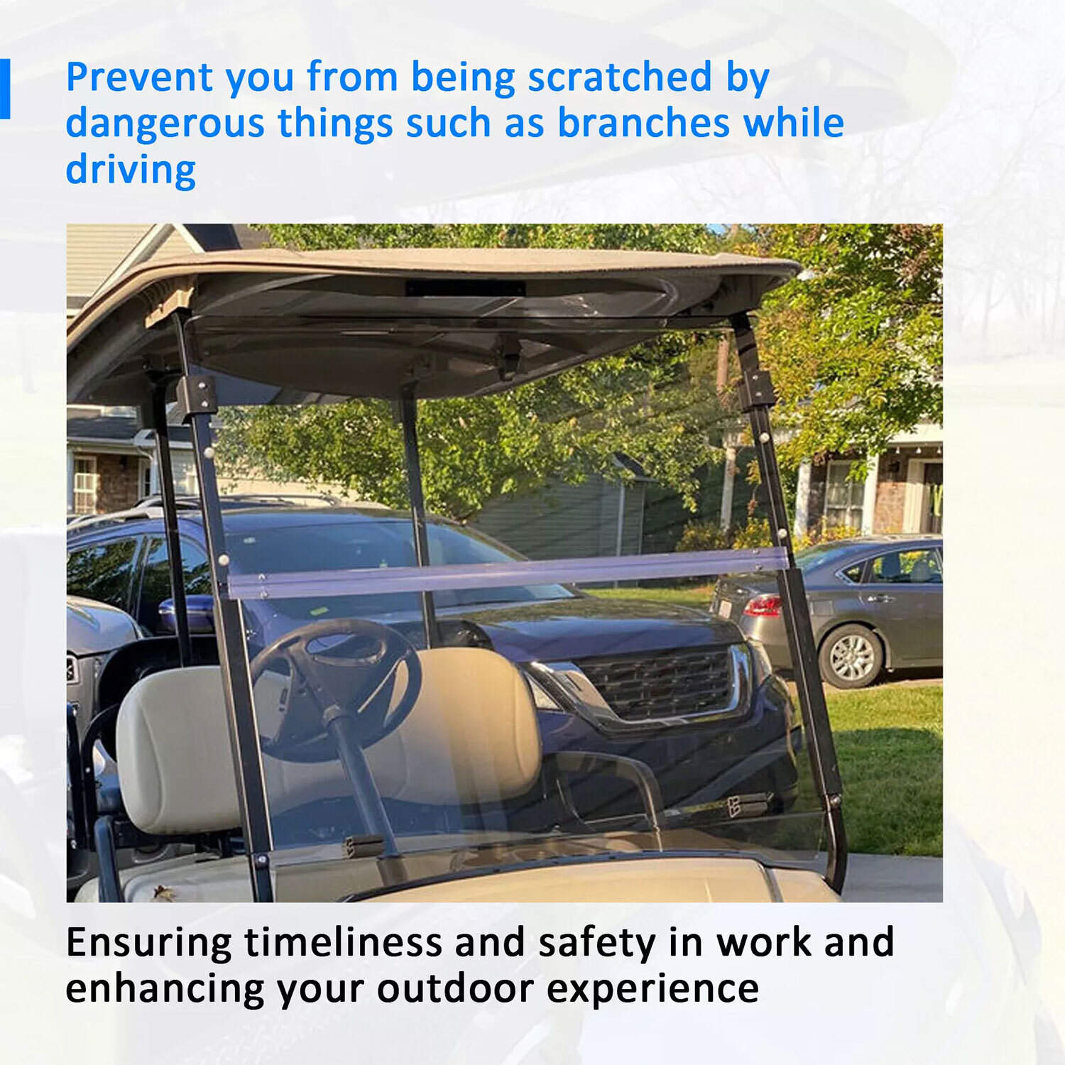 For Yamaha G29 Drive 2007-2016 Tinted Golf Cart Folding Windshield Windscreen