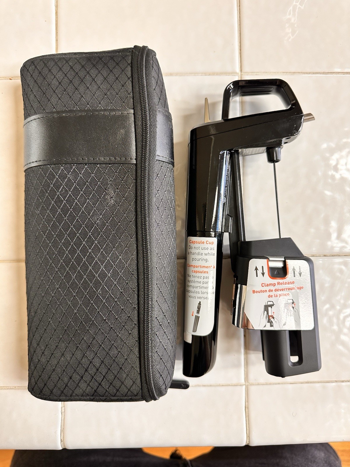 Coravin Six Wine Preservation System with Handle & Carrying Case, Black/Silver