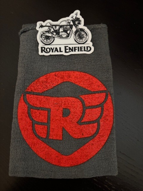 Royal Enfield Motorcycle Towel & STICKER SET