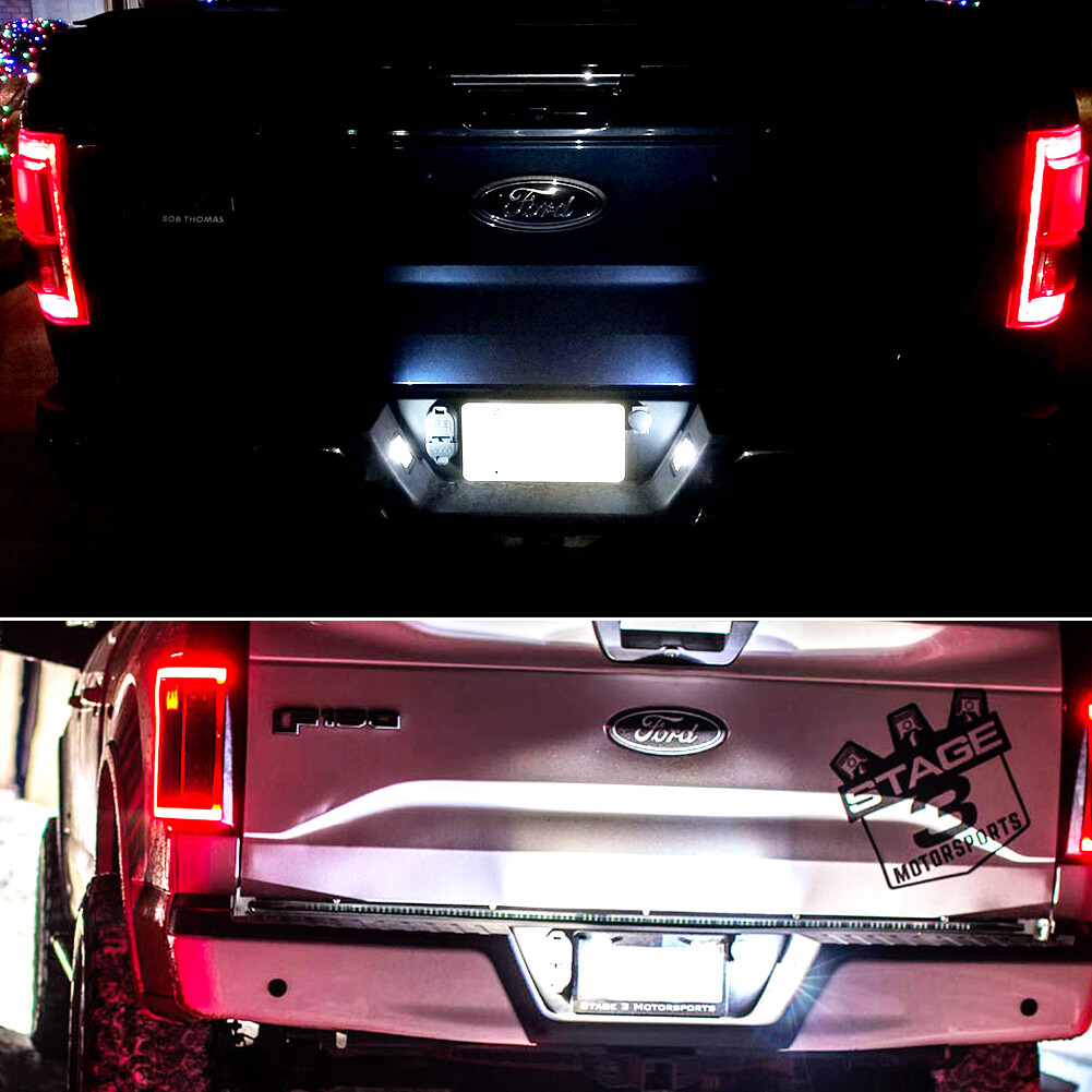 White LED License Plate Light Assembly For 2015-2020 2021 2022 2023 Ford F-150