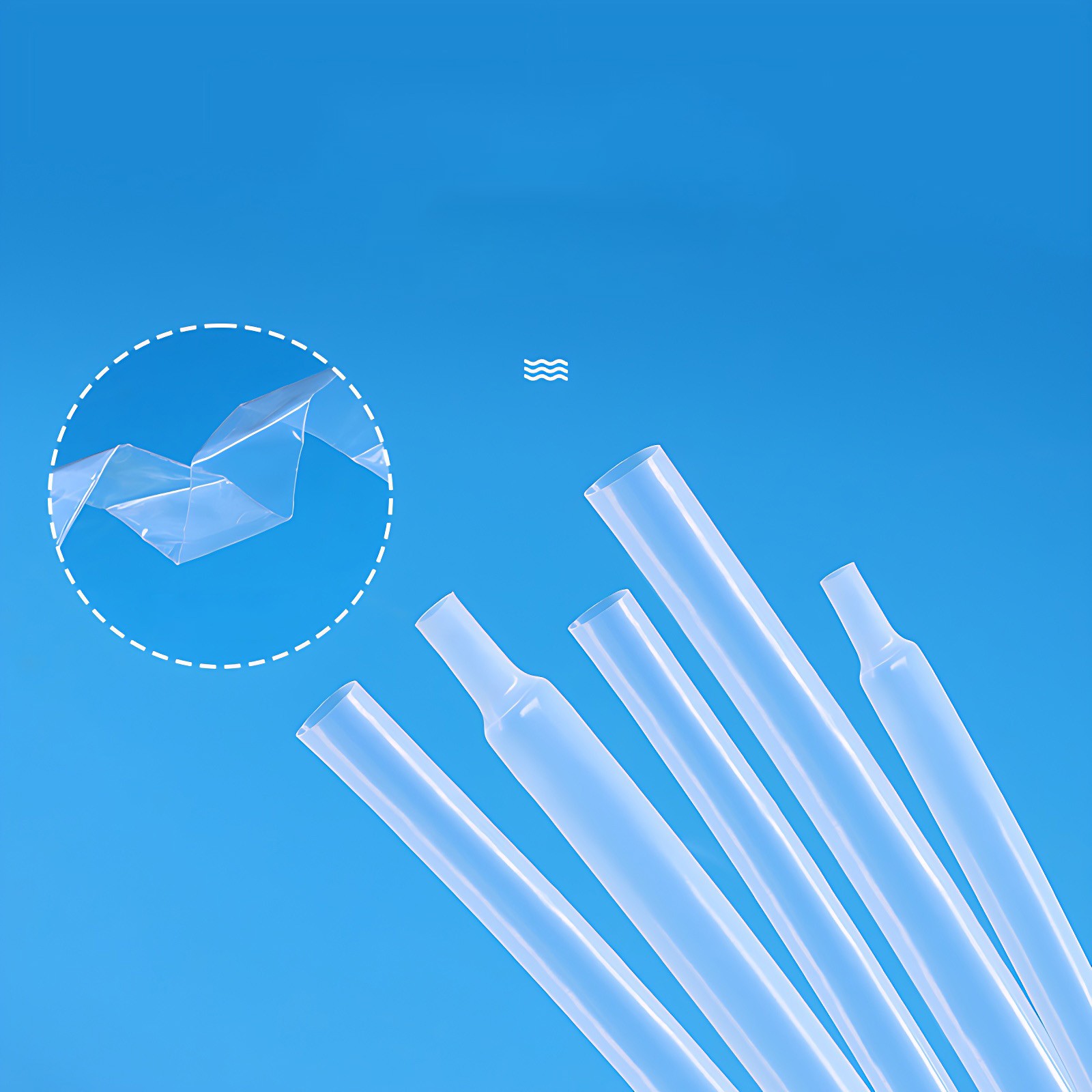 Clear PTFE 4:1 Heat Shrink Tubing 260°C HIGH TEMP Tube Preservative Sleeving