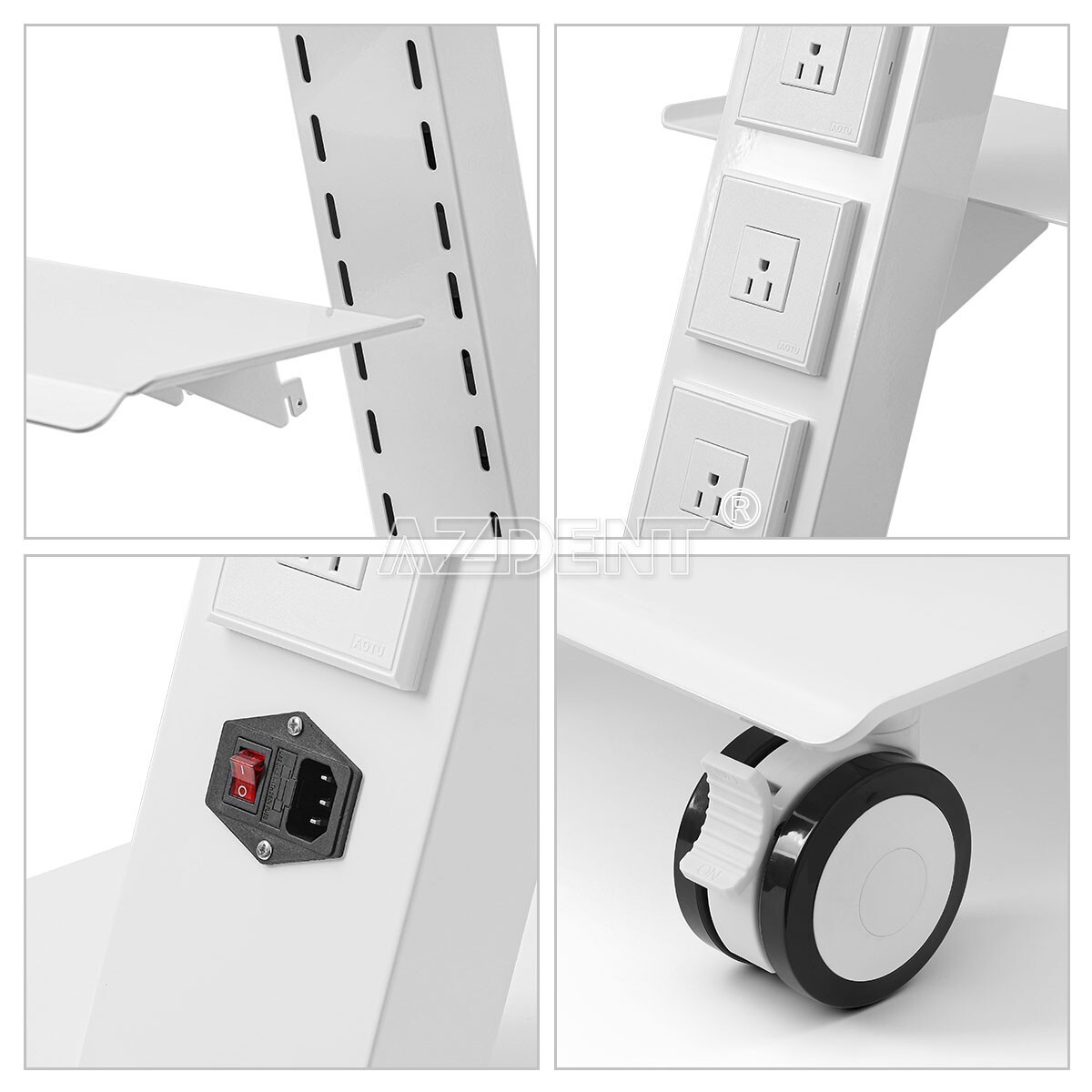 AZDENT Mobile Dental Cart Trolley Cabinet/Portable Delivery Unit Air Compressor