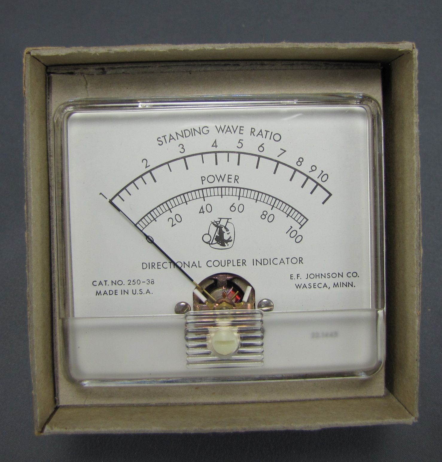 E. F. JOHNSON PANEL METER-SWR/STANDING WAVE RATIO-HAM-AMATEUR RADIO -VTG 76.8
