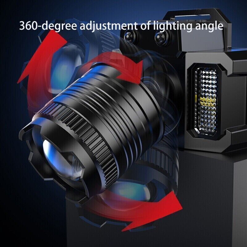 Most Powerful 99000000LM LED Tactical Headlamp Head Torch Rechargeable Headlight