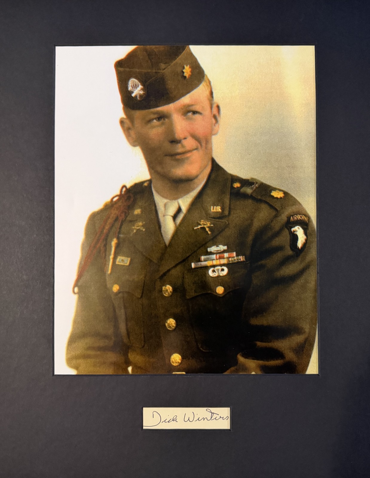 Major Dick Winters WWII Band of Brothers 101st AB RARE SIGNED CUT AUTOGRAPHED