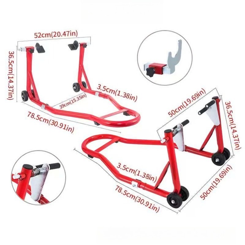Motorcycle Front & Rear Stand Lift 850lbs Spoolift Paddock Swingarm Bike Support