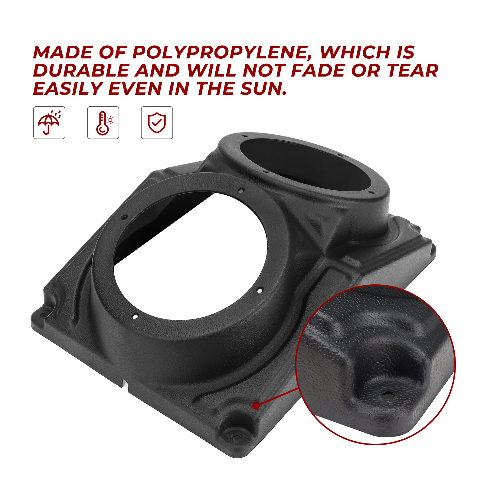 6.5" Overhead Roof Mount Speaker Pods Audio Kit Enclosure For Polaris/Can Am/UTV