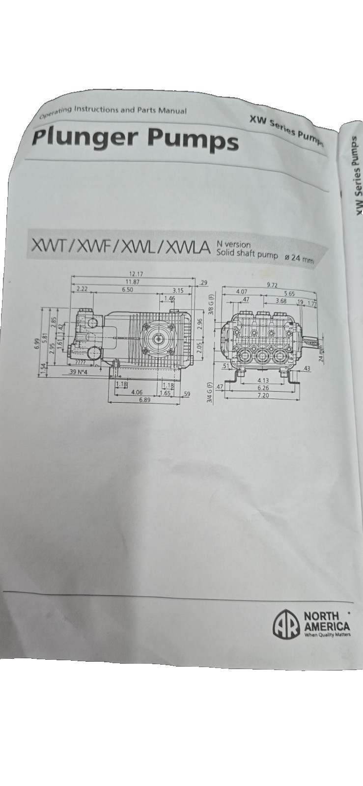 XWA-M 8G35 N PRESSURE WASHER PUMP NEW 3500 PSI RPM 1750 8 U.S. gpm XWA M 8G35