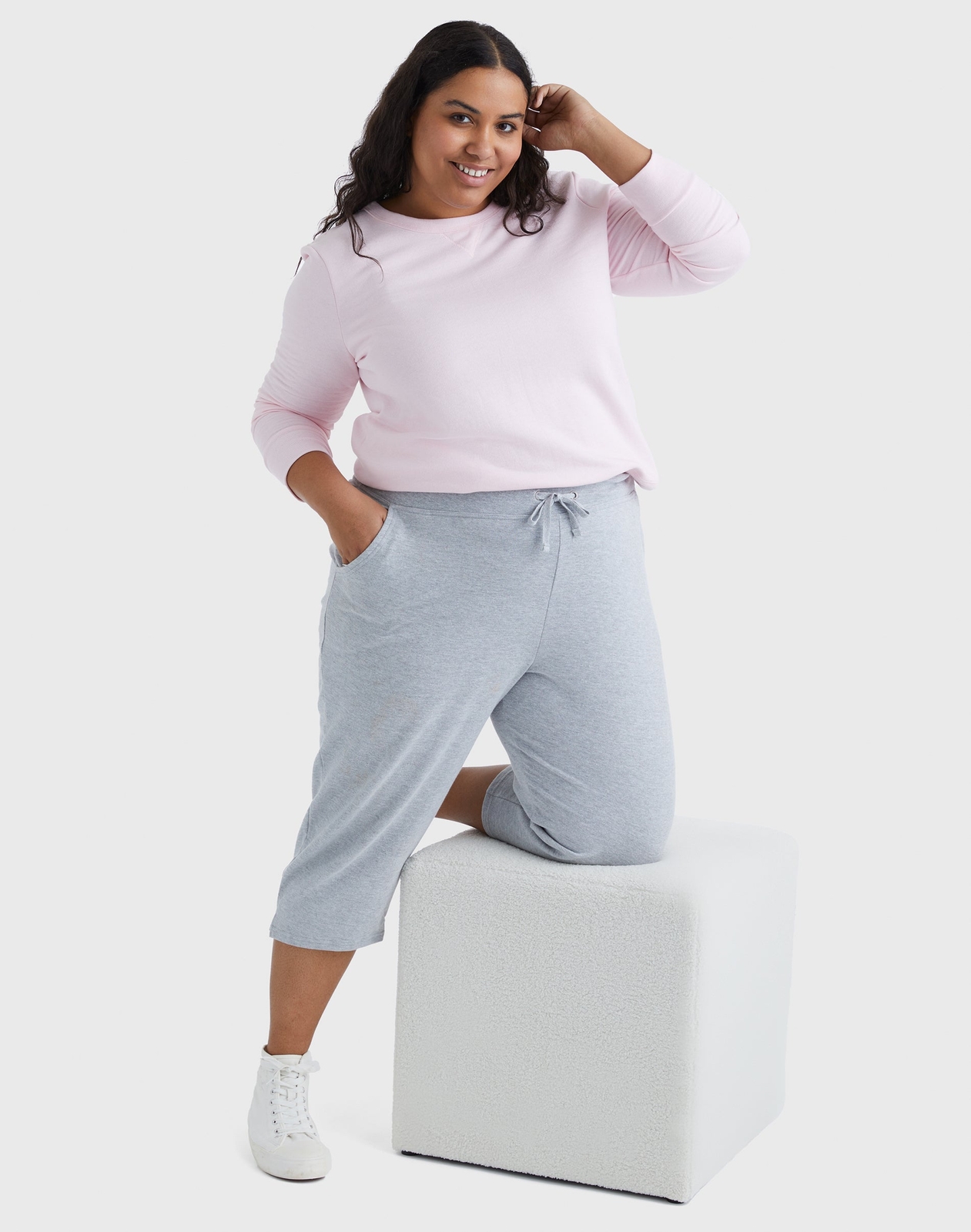 Just My Size Capri French Terry Womens Plus Your Choice 4 Colors & sz 1x to 5x