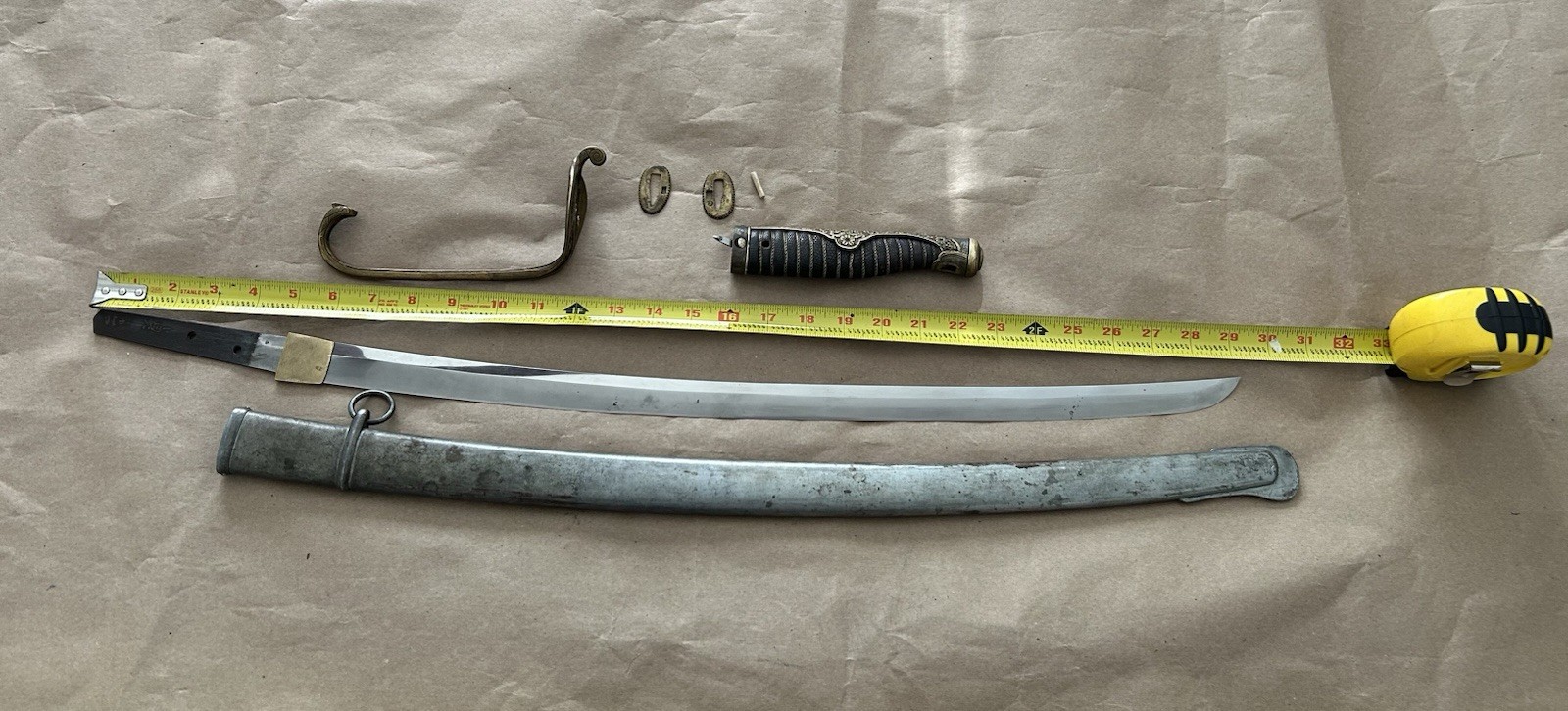 RUSSO JAPANESE OFFICERS SAMURAI SWORD SIGNED