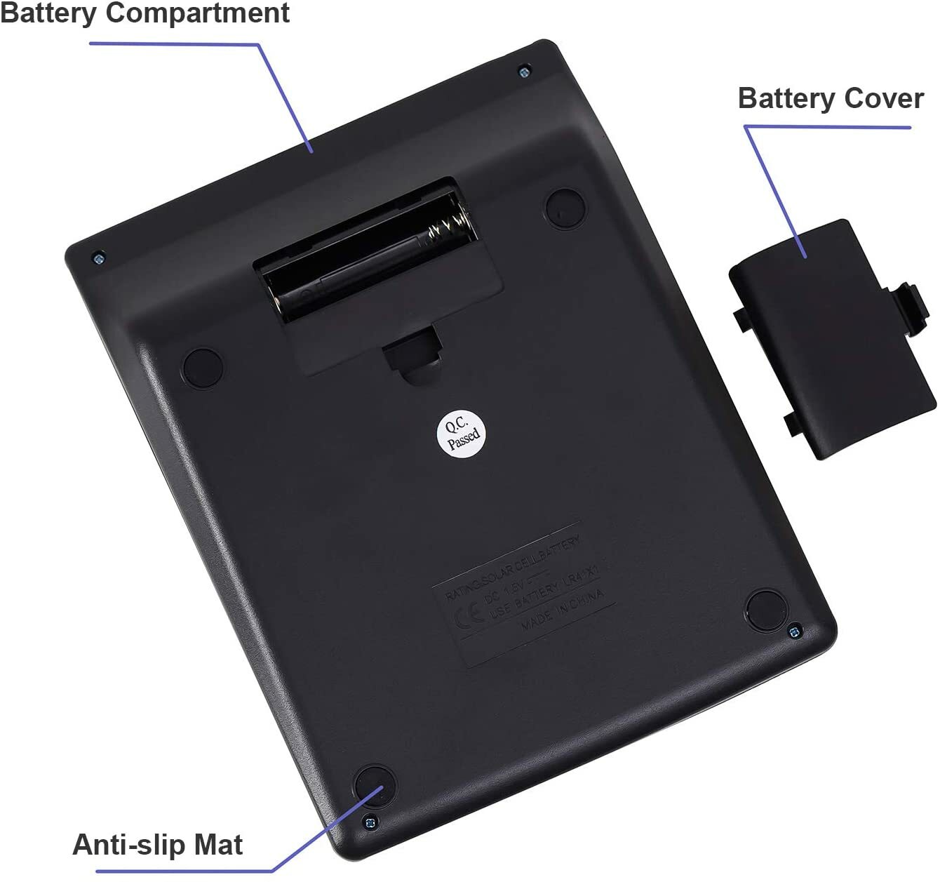 12-Digit Desktop Calculator Standard Function Dual Power Calculator Solar and AA