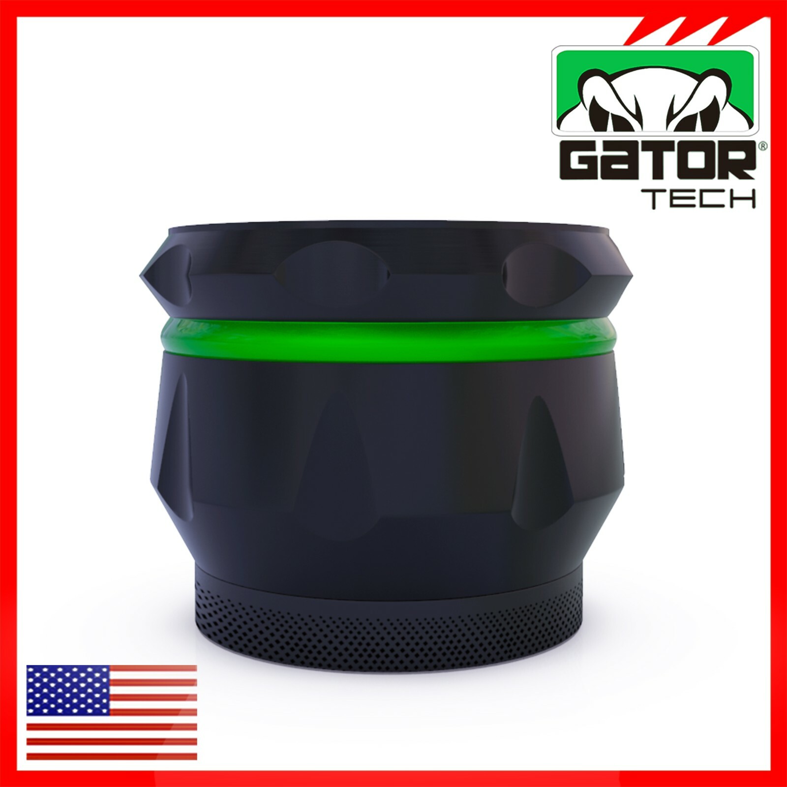 Tobacco Herb Spice Grinder Crusher Smoke 2.0" inch 4-Piece Metal Magnetic Lid