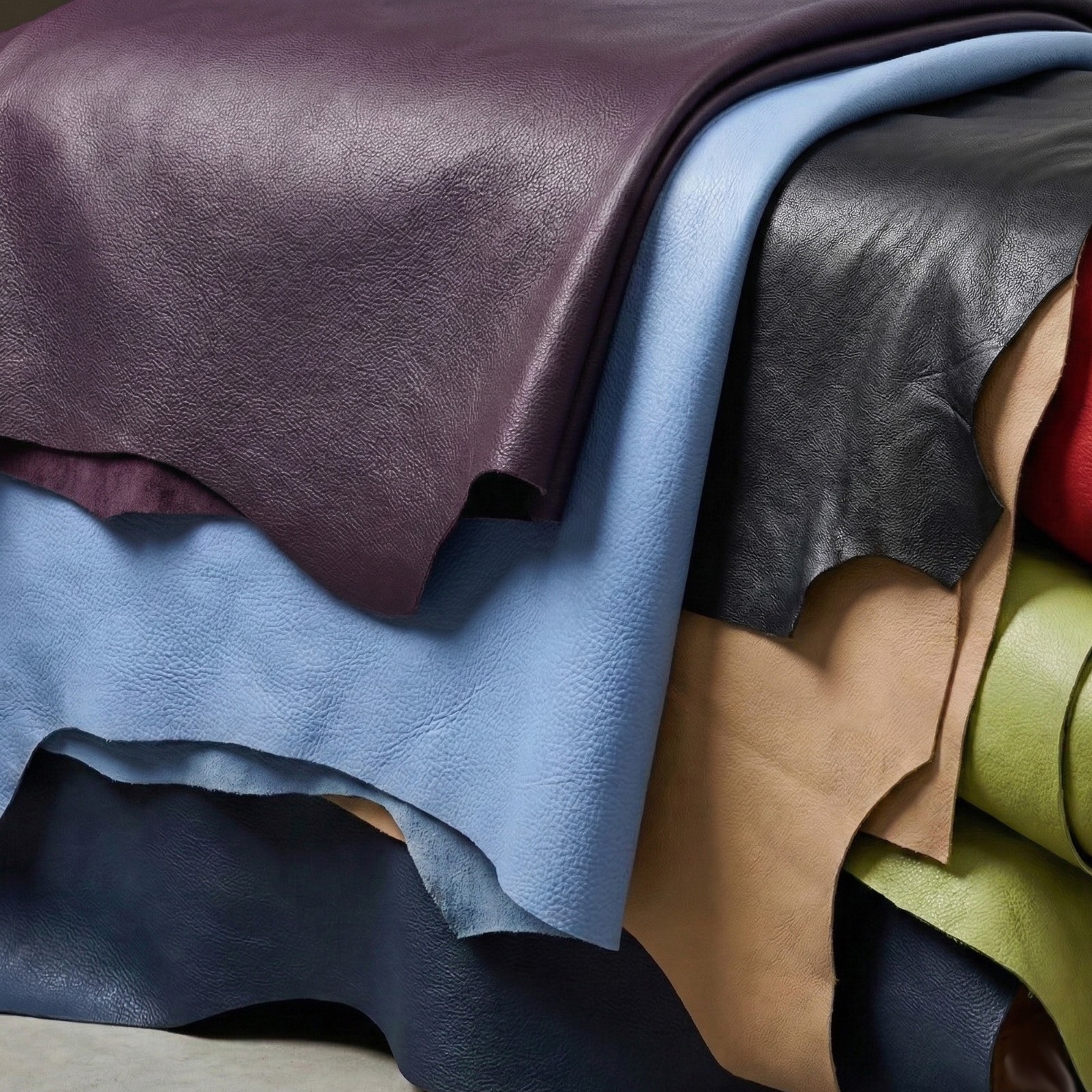 Premium Automotive Grade Leather Hide - Top Grain Cowhide Upholstery & Interior