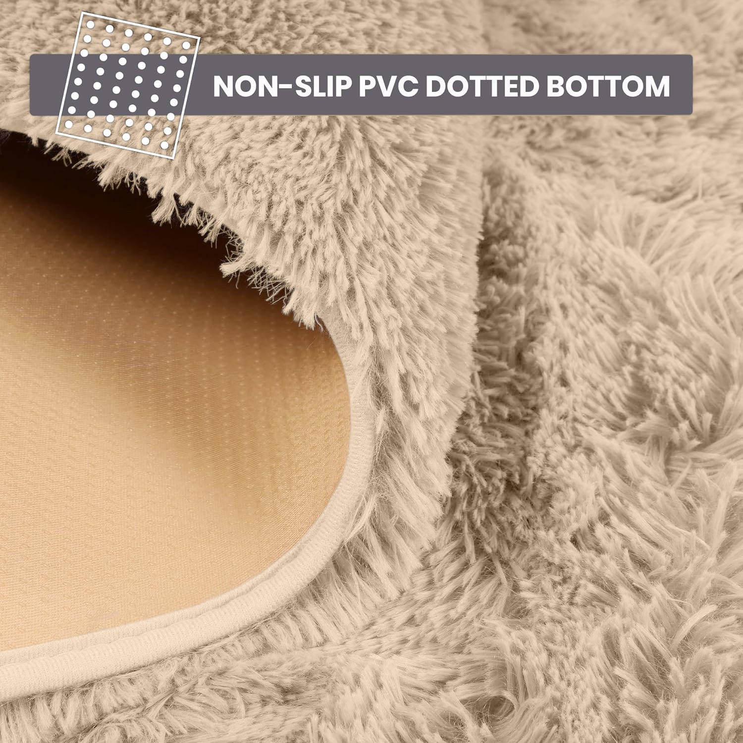 Indoor Shaggy Area Rugs for Living Room Bedroom Soft Fluffy Floor Mats Carpets