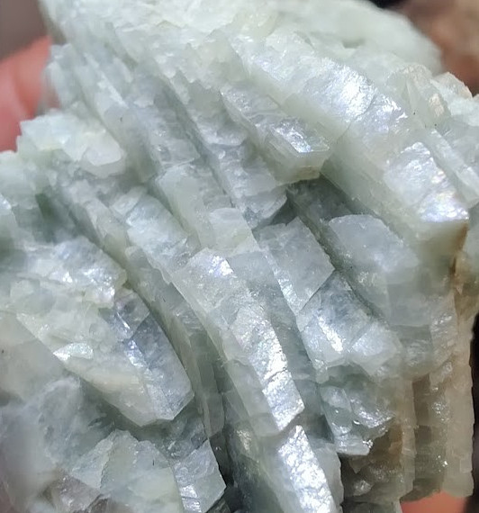 Nice Platy Layers of Blue Cleavelandite var. Albite w/ Lepidolite-Very Aesthetic