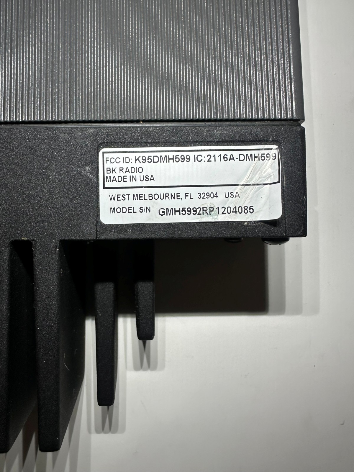 Bendix King BK GMH5992R VHF Remote Mt 50W FPP Analog Mobile radio Wildland Fire