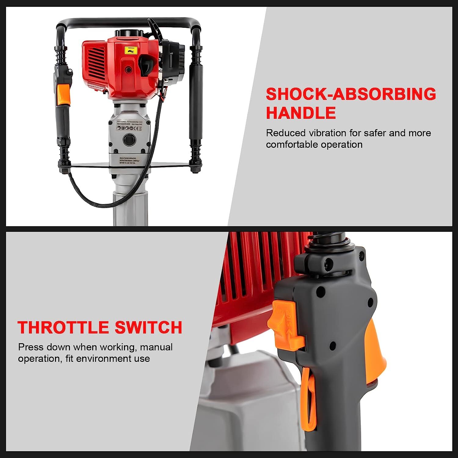 T-Post 2-Stroke 52cc Gas Power Fence Driver Engine Gasoline Air Cooling