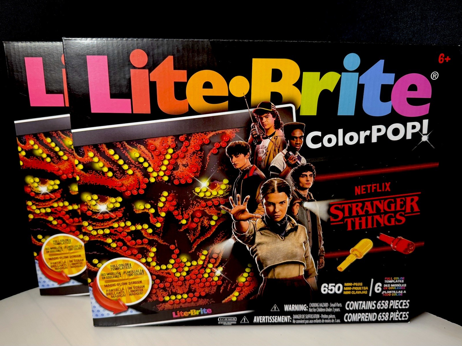 NETFLIX Stranger Things Lite-Brite Season 5 ColorPop 650 Pegs NEW IN HAND SEALED