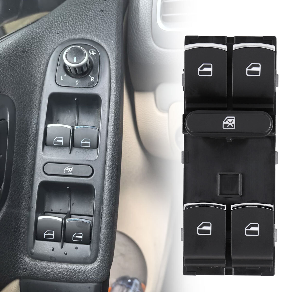 Master Power Window Switch Front Left Driver for VW Passat Tiguan Jetta Golf CC
