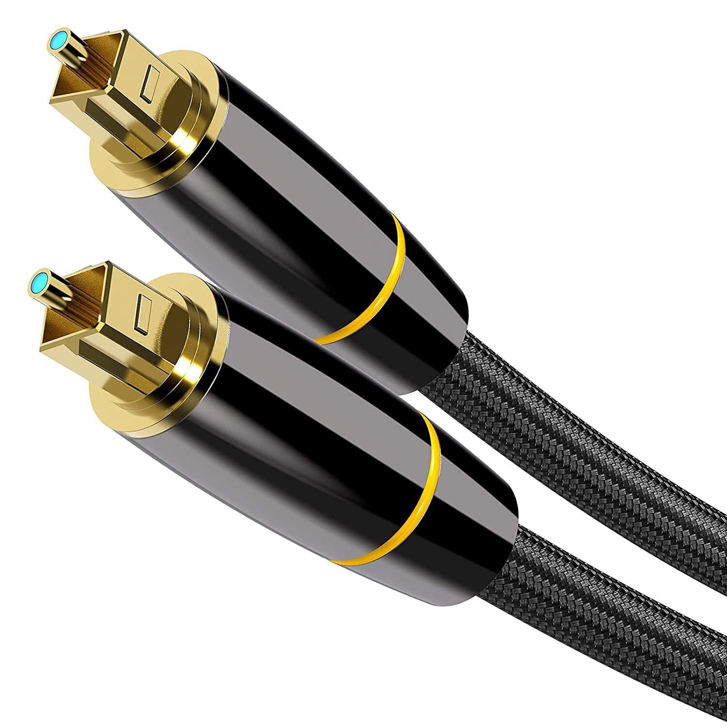 Toslink Optical Cable Digital Audio Sound Fiber Optic SPDIF Cord Wire Dolby DTS
