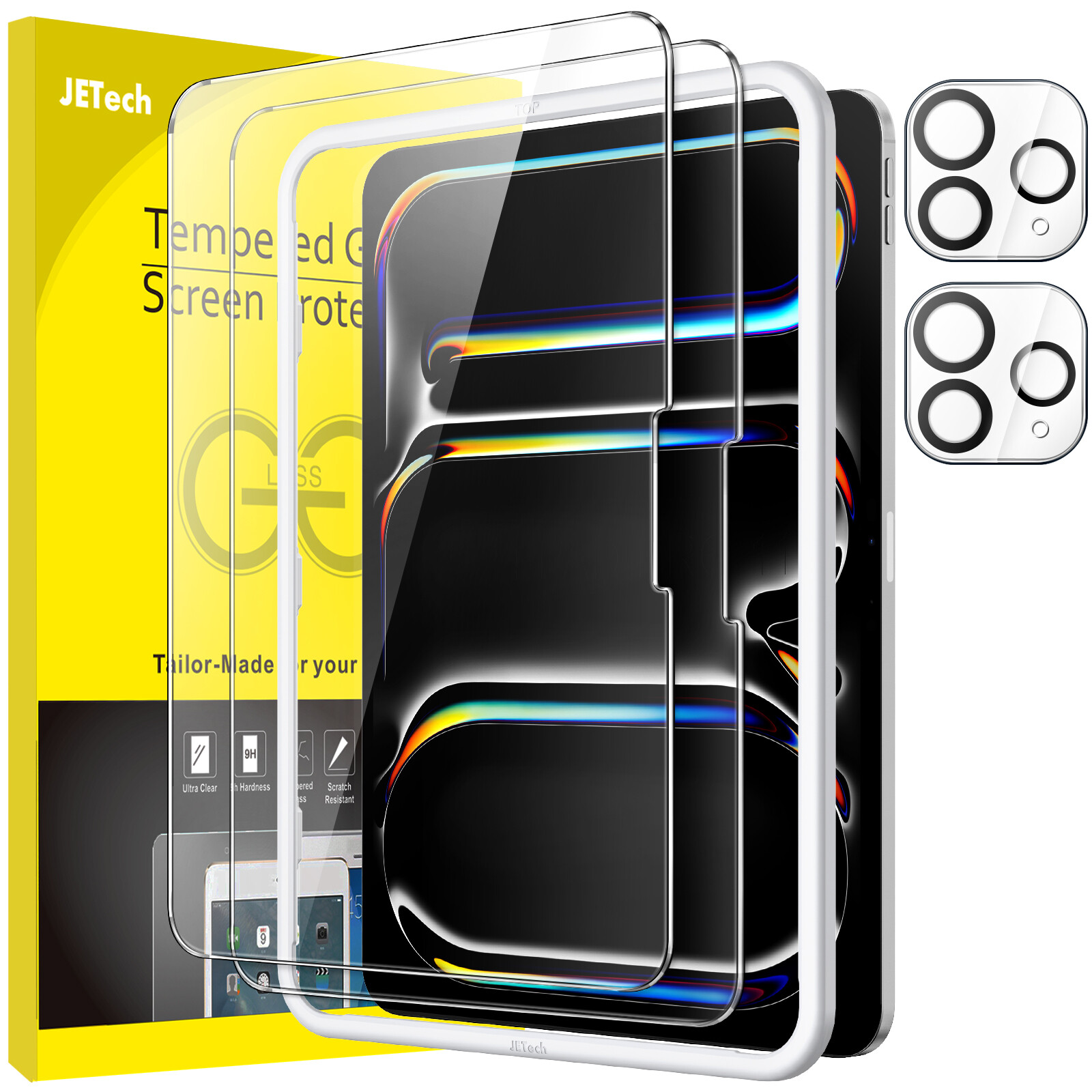 Screen Protector for iPad Pro 11/13-Inch M4 (2024) with Camera Lens Protector