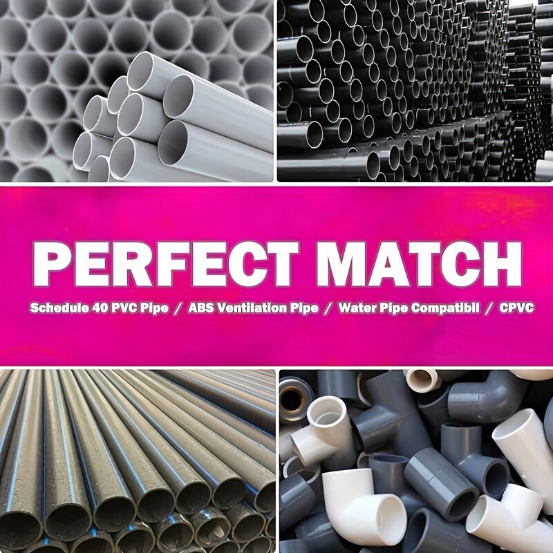 6PCS PVC Pipe Reamer Kit Fitting Socket Saver SCH Plumbing Tools for 1/2" Drills