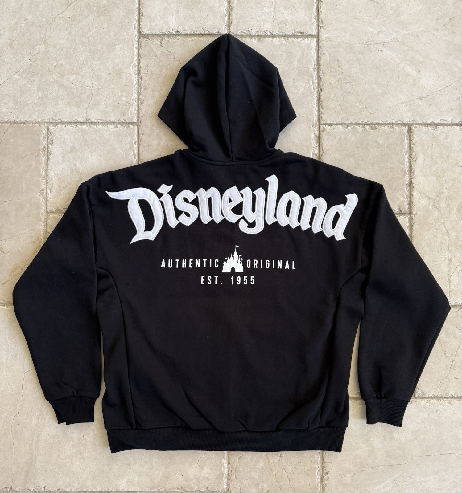 🔥Disney Parks - DISNEYLAND Logo - Zip Hoodie - Black - L💥
