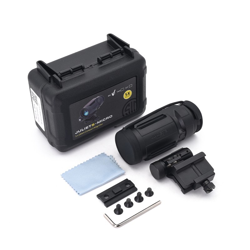 EvolutionGear Maded: JULIET5 5x24mm Micro Black Magnifier USA STOCK