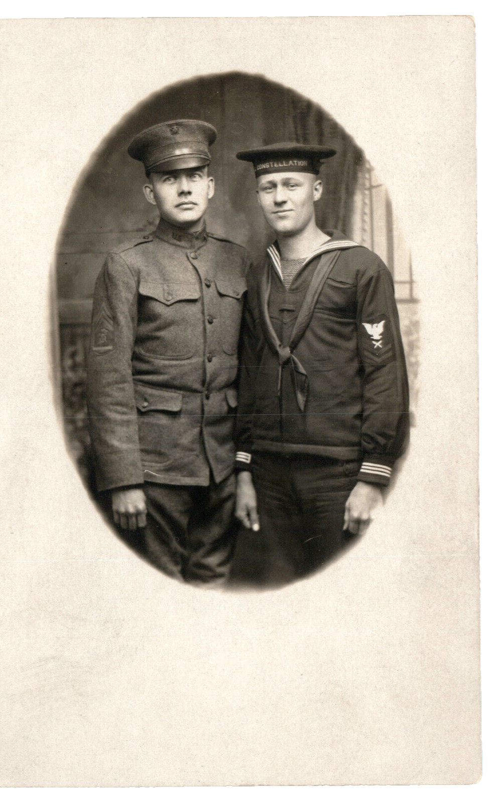 WWI Army Soldier Navy Sailor Real Photo Postcard RPPC