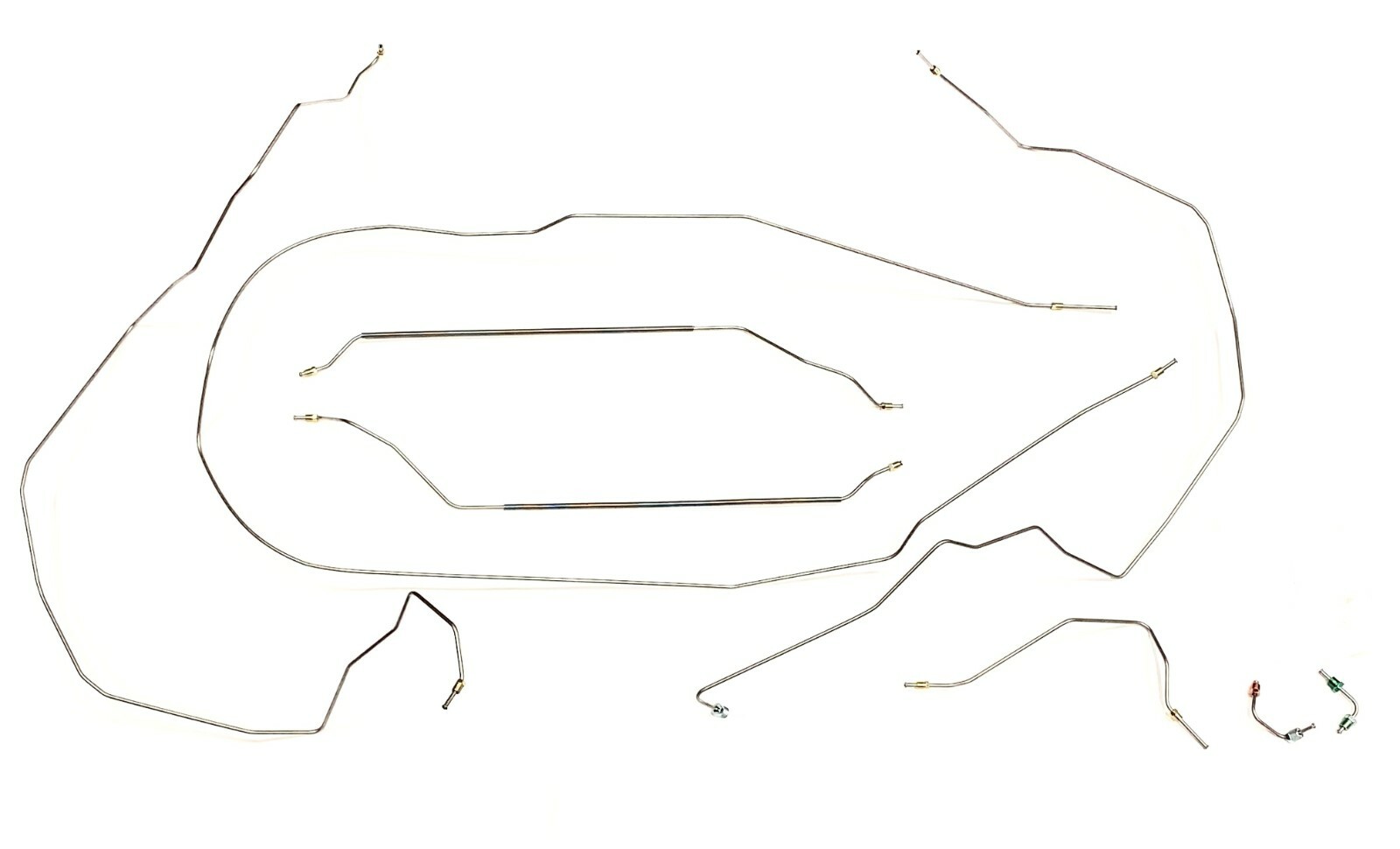 Complete Stainless Steel Prebent Brake Line Kit For Power 4 Wheel Disc.