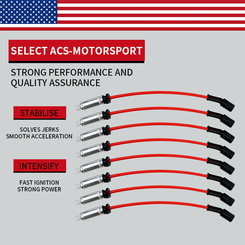 Brand 8X OEM Ignition Coil & Spark Plug & Wire For Chevy GMC 4.8L 5.3L 6.0L 8.1L