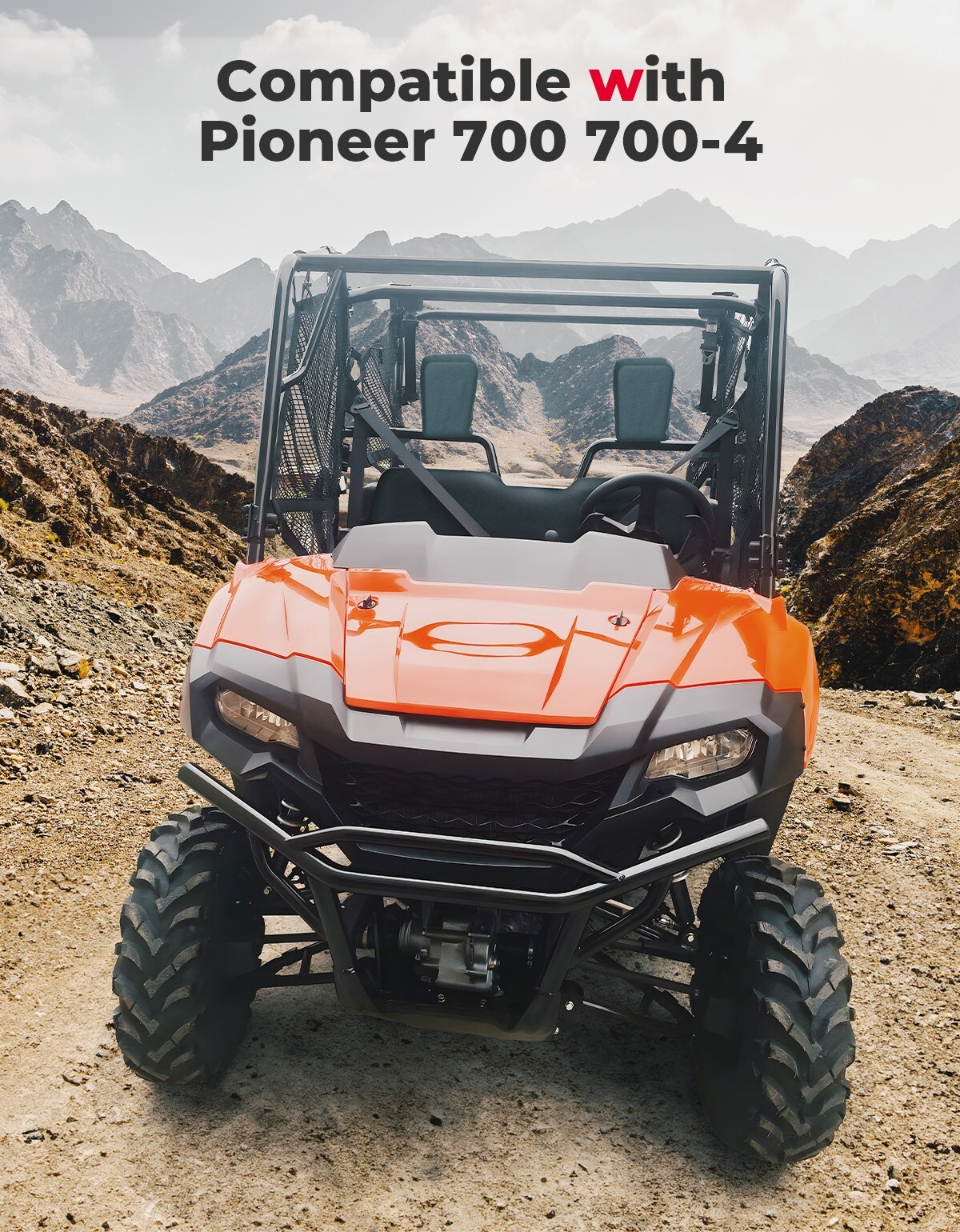 KEMIMOTO 1680D UTV Seat Cover Dust Cover for Honda Pioneer 700 / 700-4 2014-2024