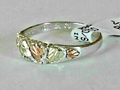 NEW Genuine Black Hills Gold and Silver Women's Band Ring Sizes 5 thru 10 w/ Box