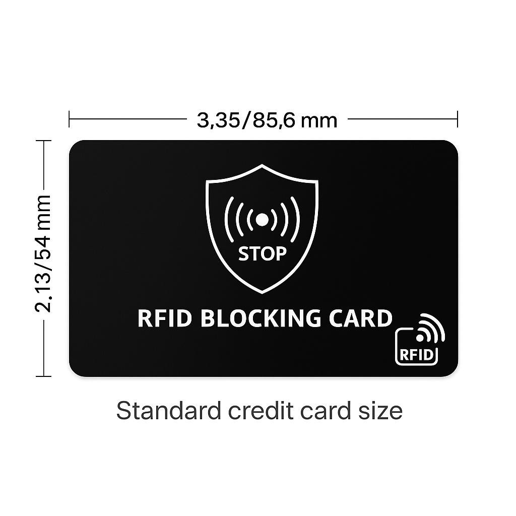 RFID Blocking Card for Wallet - Slim NFC Protector for Credit Debit ID (2 pack)