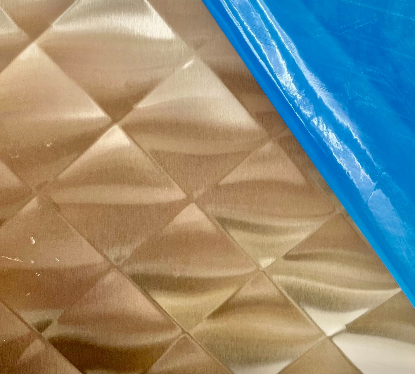 48X96 Diamond Stainless Steel Quilted Wall Back Splash for Restaurant Food Truck