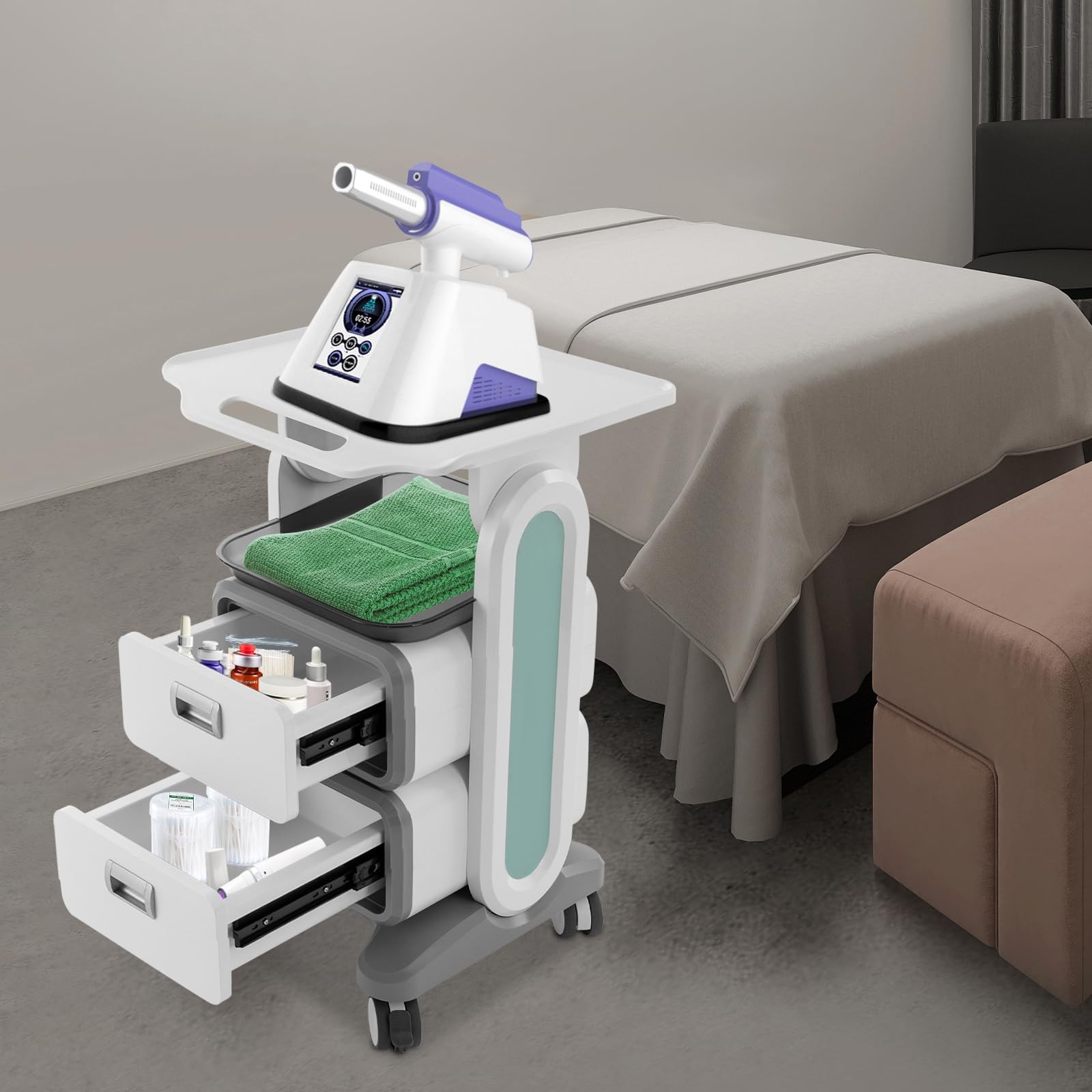 Medical Trolley with Drawers, Multifunctional Medical Rolling Cart