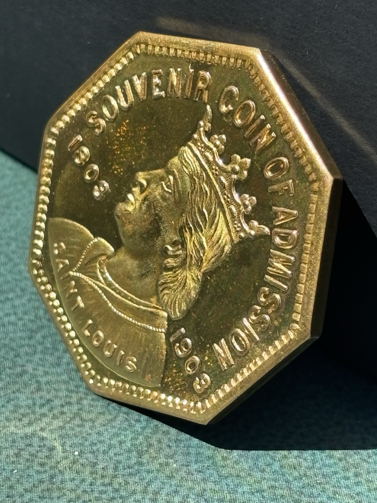 1904 Proof Like HK-306 So Called Dollar Louisiana Purchase Expo Octagonal Brass