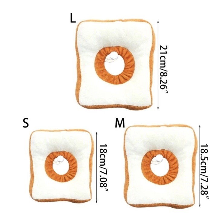 Hombys Soft Dog Cone Collar Toast Shape Spay Neuter Surgery Recovery Size Large